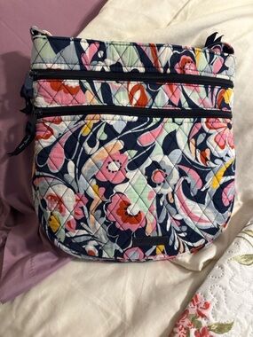 Vera Bradley Triple Zipper Quilted Crossbody Bag